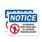 Signmission Authorized Employees Sign, Vinyl Decal, 7in W x 5in L, 2PK OS-2PACK-NS-D-57-L-15257 - alternate 1